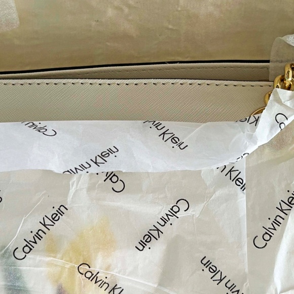 CALVIN KLEIN SHOULDER BAG, LEATHER, MULTICOLOUR FLORAL, CHAIN & LEATHER SHOULDER - Picture 6 of 14